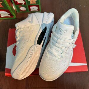 NEW Men- Kobe 8 Protro Halo Triple White Sneaker Shoes FAST SHIP Size 7-10